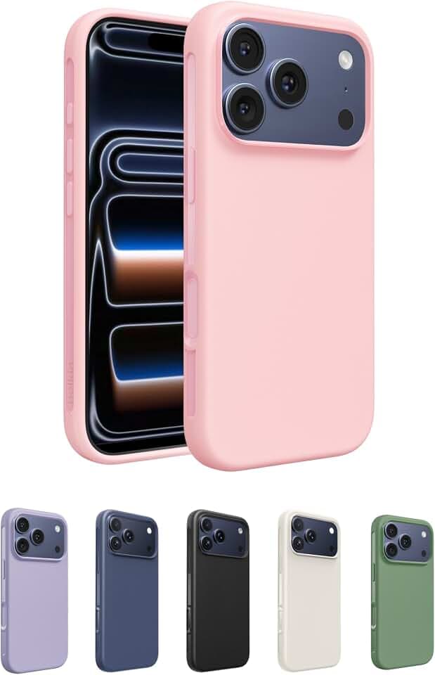 Belkin SheerForce Protect iPhone 17 Pro Max Hülle, MagSafe Kompatible Handyhülle mit Kratzfester Beschichtung, iPhone Schutzhülle, Magnetisch, Transparent, Dünn und Stoßfest – Rosa