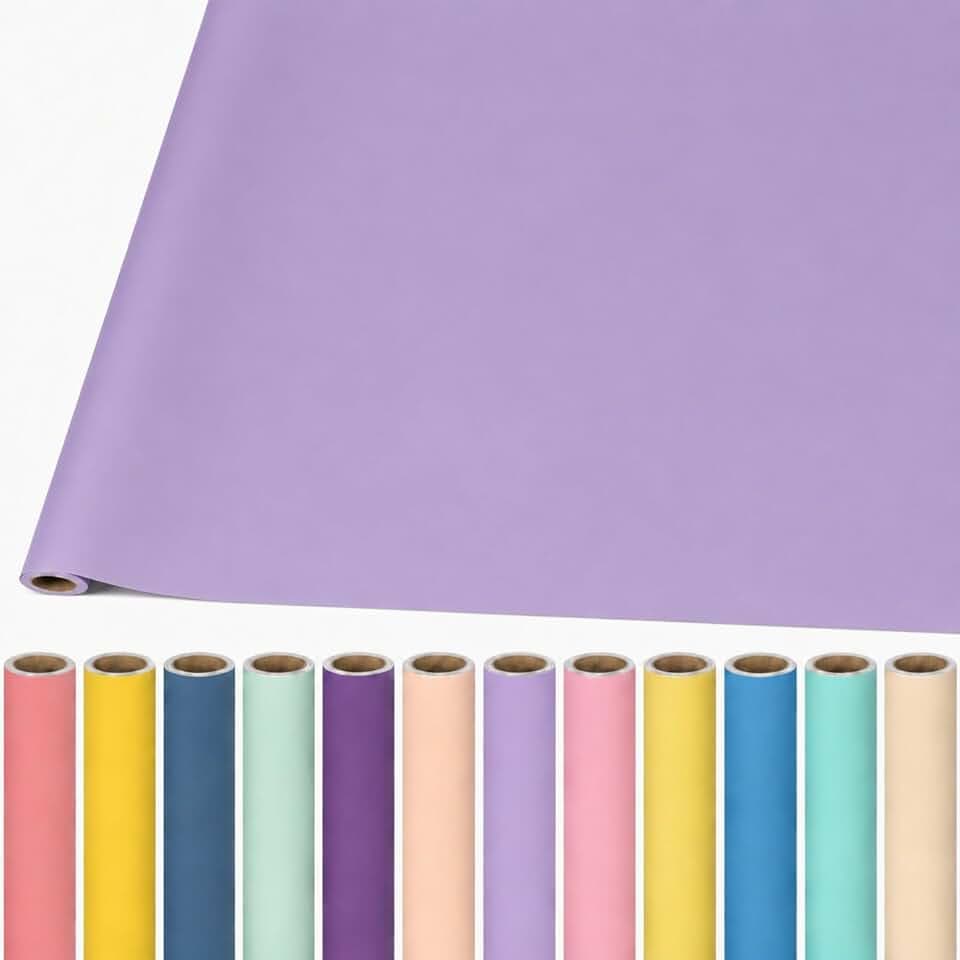 Skyygemm 12 Rolls 47.2" x 12 ft Bulletin Board Paper Colored,Mixed Color