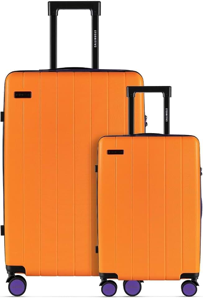 ETERNITIVE - Koffer Reisekoffer Hartschale aus ABS |Reisetrolley Leicht mit 4 Zwillingsrollen 360° | Gepäck mit TSA-Schloss