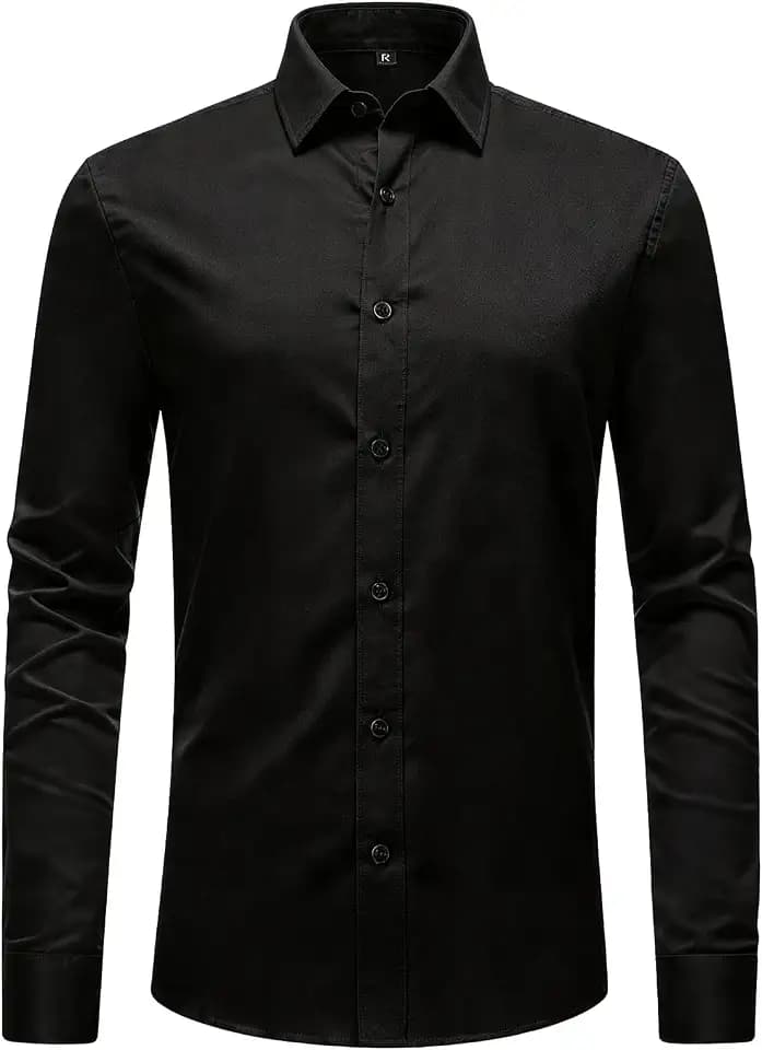 Okdance Langarm-Schulhemden für Jungen, weiße Button-Down-Shirts, klassischer Kragen, Hemden, langlebig, normale Passform, Schuluniform für Kinder und Jungen