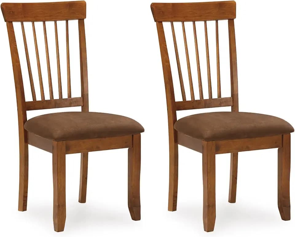 Signature Design by Ashley Berringer Wood Dining Chairs Set of 2, Brown