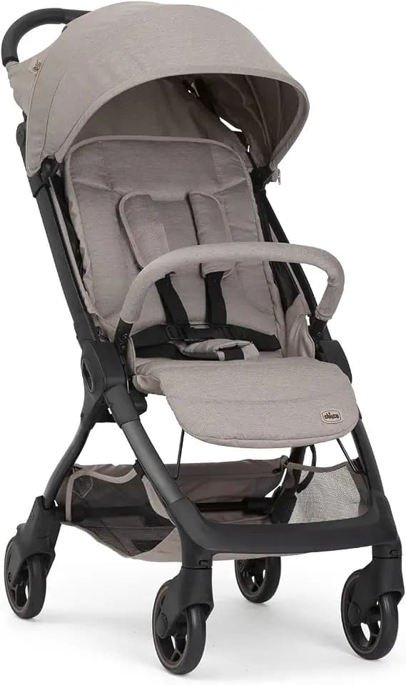 Chicco WE 2 Kinderwagen, leichter, faltbar, von 0 Monaten bis 22 kg, Reise-Kinderwagen, leichter Flugzeug-Kinderwagen, verstellbar mit Liegeposition, gepolsterte Schultergurte, kompakte Abdeckung