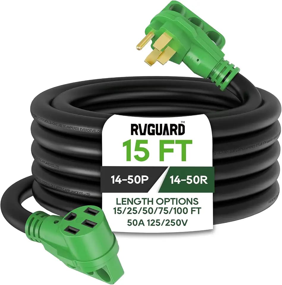 RVGUARD 50 Amp 15 Foot RV/EV Extension Cord
