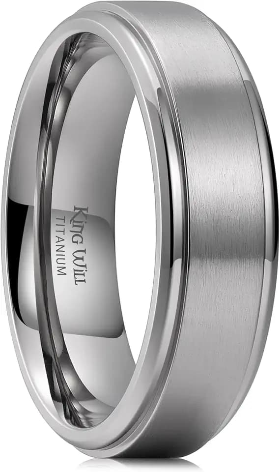 King Will Titanium Wedding Band for Men Women