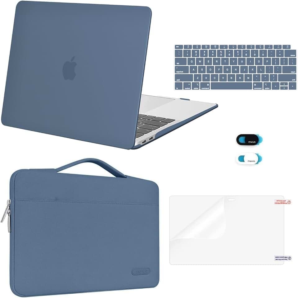 MOSISO Compatible with MacBook Air 13 inch Case M1 2021-2018