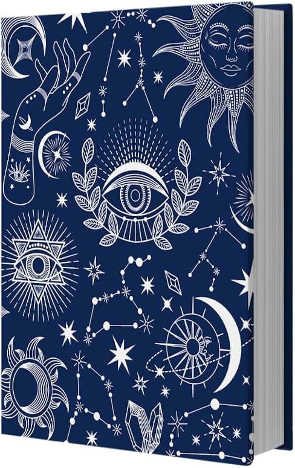 NBEADS Mondphase Buchdeckel, Dehnbarer Bucheinband Jumbo Stoff Buchhüllen Wiederverwendbarer Buchschutz für Hardcover Lehrbücher Paperback bis zu 20.6x27.4cm