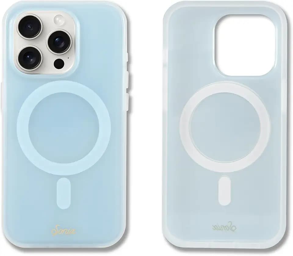 Sonix Protective Phone Case for iPhone 15 Pro | Compatible with Magsafe | 10ft Drop Tested | Jelly Sky Blue