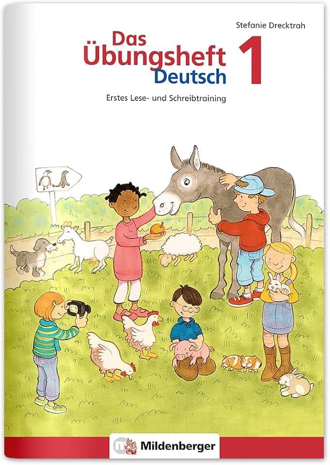 Das Übungsheft Deutsch 1 – Erstes Lese- und Schreibtraining | Selbsterklärende Aufgaben in kleinen Einheiten | Inkl. Lösungen & Sticker | 64 Seiten