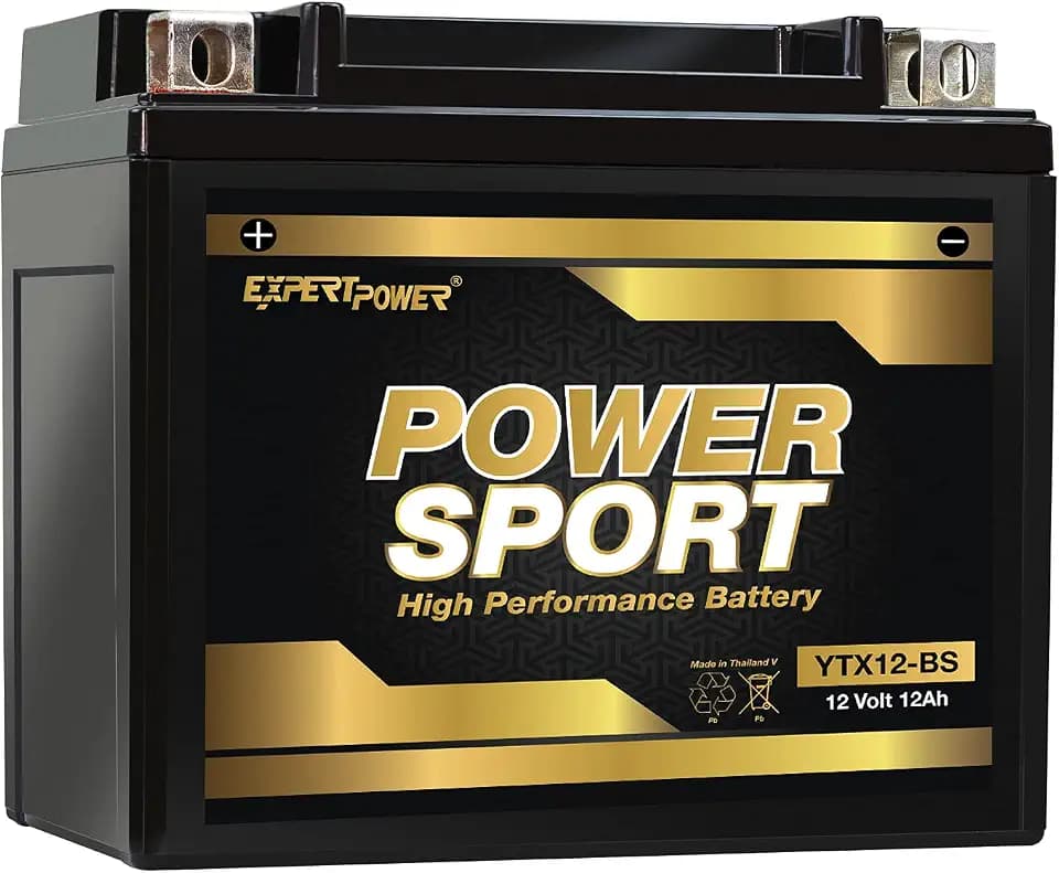 ExpertPower YTX12-BS Sealed AGM Motorcycle Battery 12V 12Ah 195 CCA