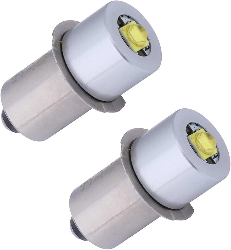 TRLIFE Maglight LED Bulb, Maglight Bulb Replacement for 3-16 C&D Cells Flashlight, 3W Maglight LED Converter Replacement Bulbs for 4V 5V 6V 12V 18V Maglight Flashlight(2 Pack)