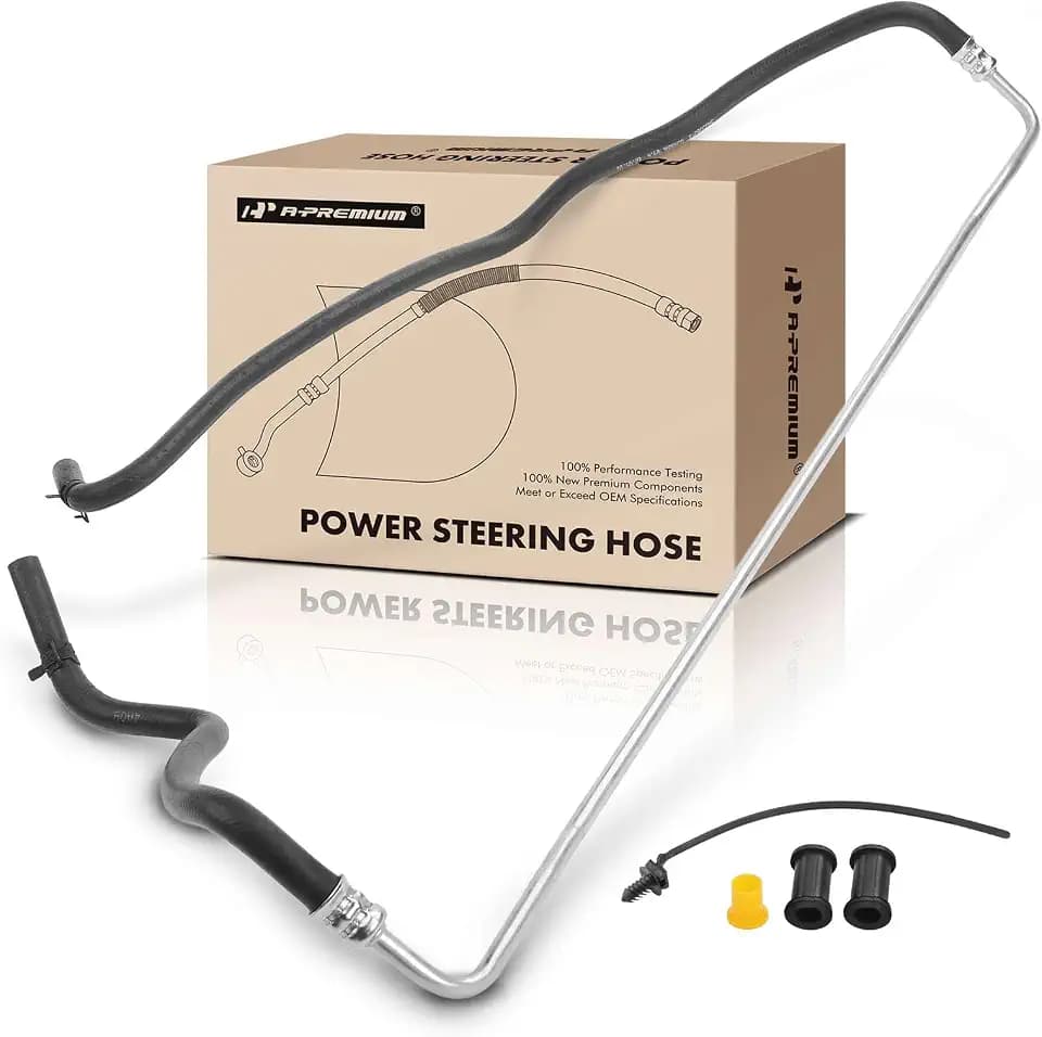 A-Premium Power Steering Return Hose Line Assembly, Pipe To Reservoir