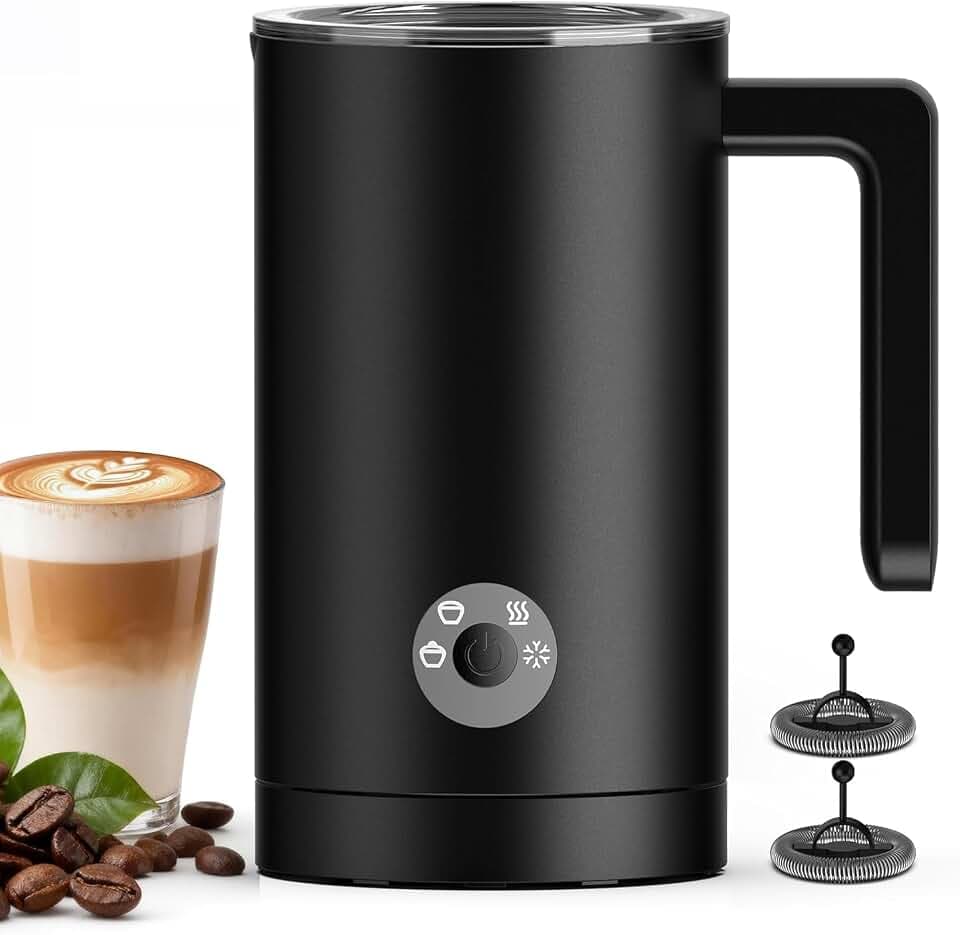 Milk Frother Electric, 4-in-1 Automatic Milk Frother and Steamer