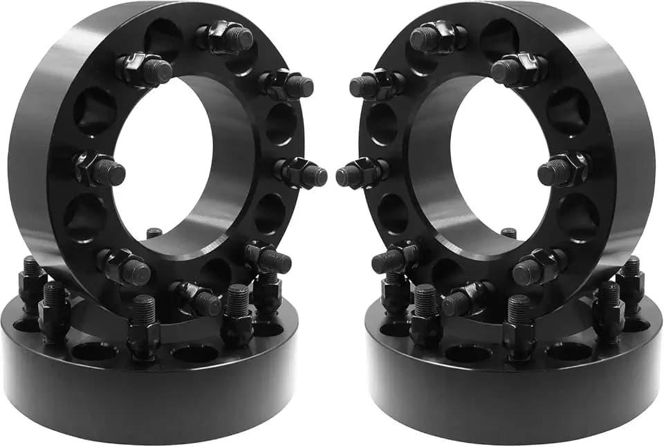 Wheel Accessories Parts 4 Pcs Wheel Spacers Adapters 8 on 6.50 8x6.50 1.5 Inch Thick 121.3mm Hub M14x1.5 14x1.5 Thread Stud Fits Ram 2500 3500 Single Rear Wheel ｜ Dually Rear Wheel Vehicles F&R
