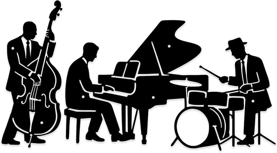 Chordwave Music Wall Art – Vintage Jazz Trio Metal Wall Sculpture, Speakeasy Decor for Living Room & Bedroom, Perfect Jazz Club & Music Room Wall Decor