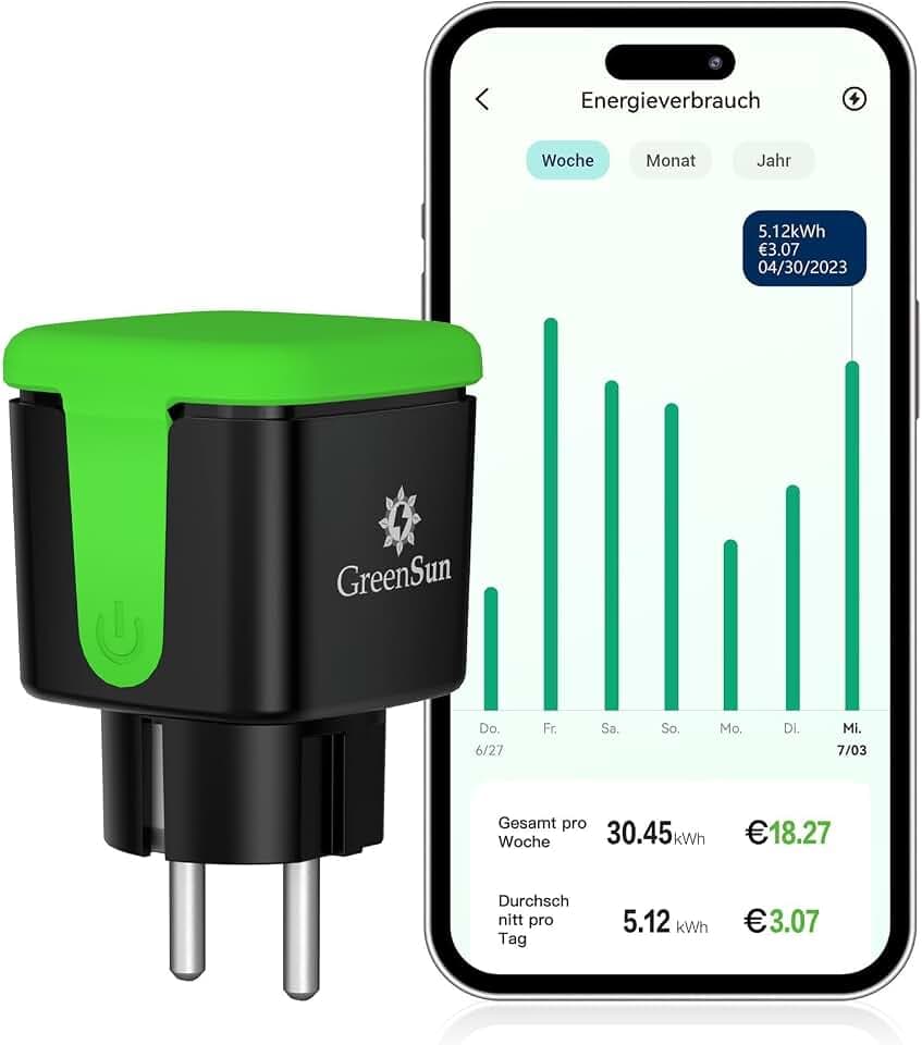 GreenSun WLAN Steckdose Outdoor mit Smart Life App und Zeitschaltuhr