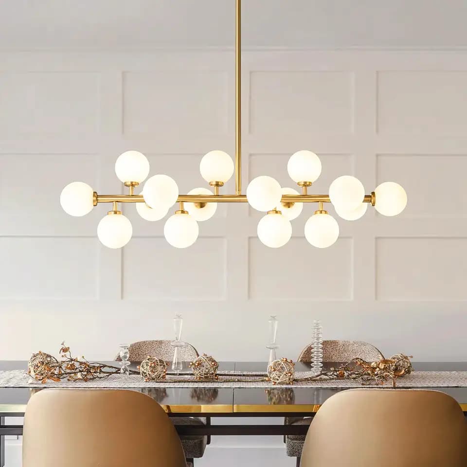 Mid Century Modern Sputnik Chandelier,16-Light Dining Room Light Fixture