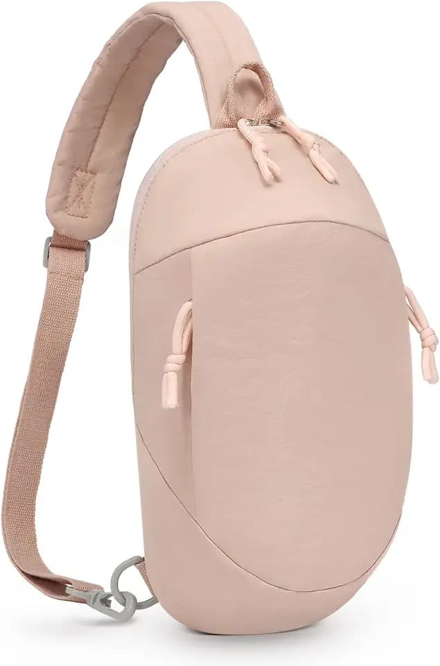 Small Sling Bag with RFID Blocking Mini Fanny Pack, Pink