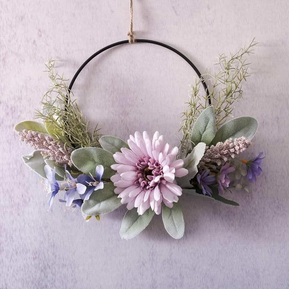 LOMOHOO Türkranz Kranz Deko Künstliche Blumen Kranz Girlande