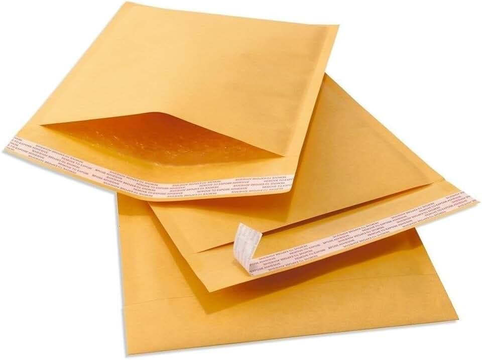 Supply Air #CD 7.25x8 Kraft Bubble Mailers Self-Seal Padded Envelopes 250 Pack 60 GSM Kraft Paper 3/16 Inch Bubble Interior CD DVD Media Shipping