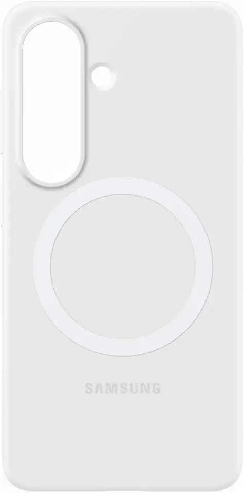 Samsung Galaxy S26 Silicone Magnet Phone Case, Soft-Touch, Durable Grip, Great Feel, White