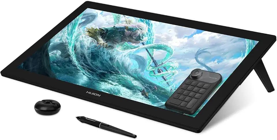 HUION Kamvas Pro 24 4K Grafiktablett mit Display, 140% sRGB