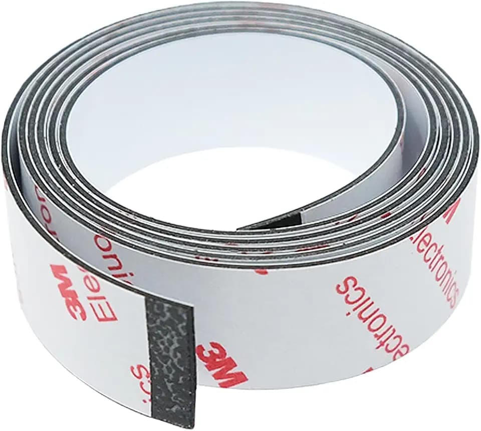 Ferroflex® 20mm Breites 3M Selbstklebender und Glänzender Weißer Eisenstreifen Für Wände, Wodurch Die Magnete von Instantoberflächen Auf - 5 Meter Länge Anziehen Werden