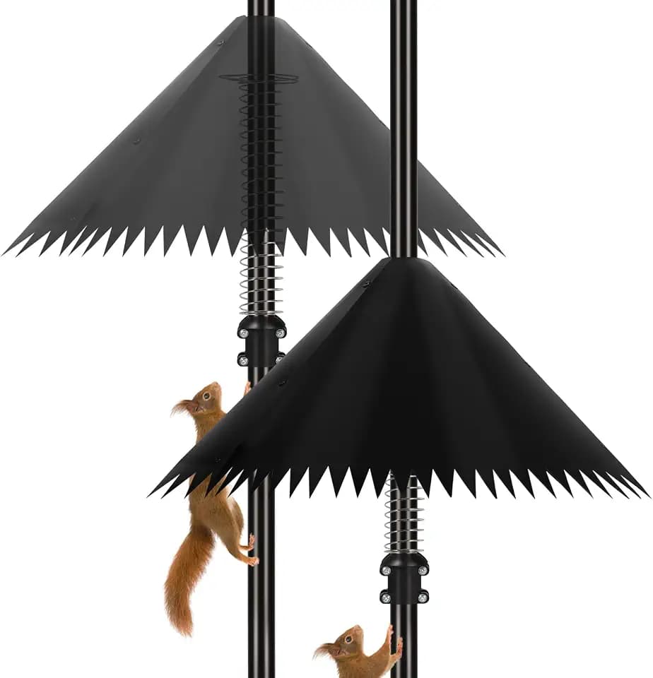 2 Pack Squirrel Baffle for Bird Feeder Pole,Squirrel Cone for Feeder Pole