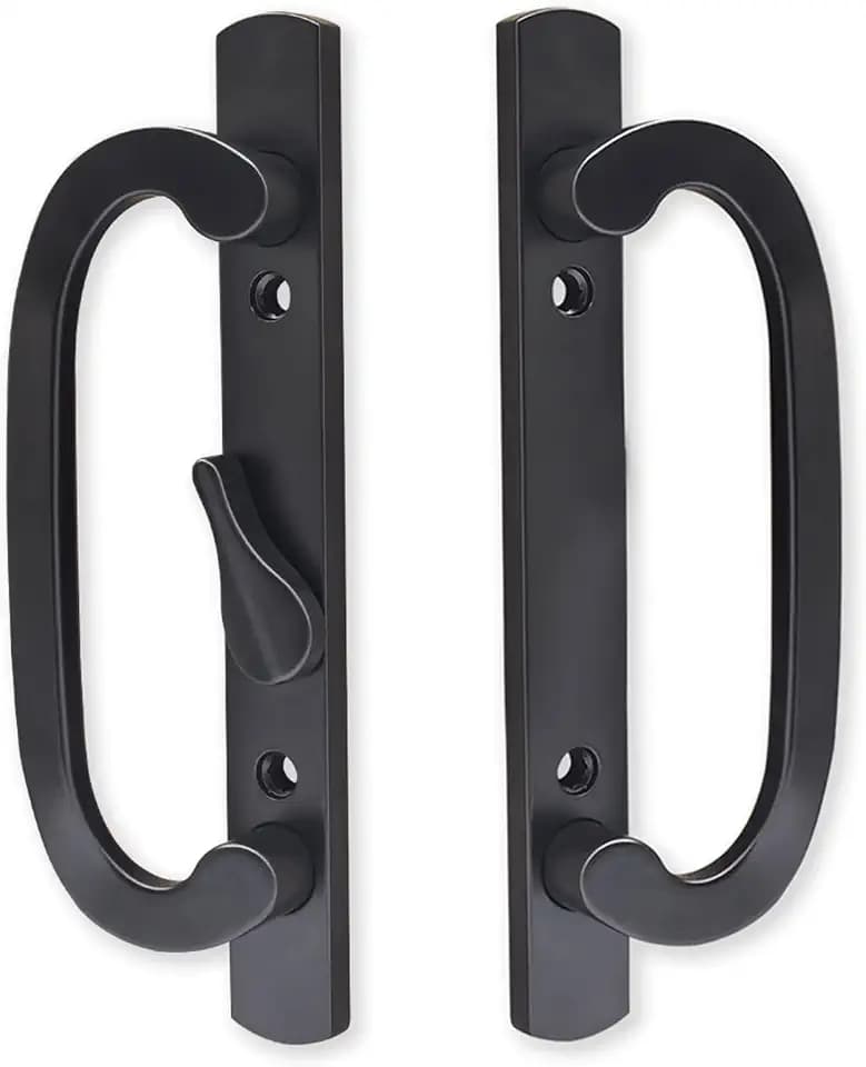 ALLYWASAI 46-01 Offset Latch Sliding Patio Door Handleset Fits 3-15/16" H.C