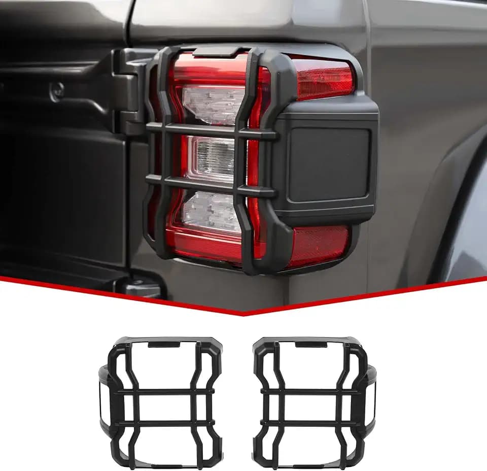 JeCar Black Tail Light Cover Fit for Jeep Wrangler JL Accessories 2018-2026
