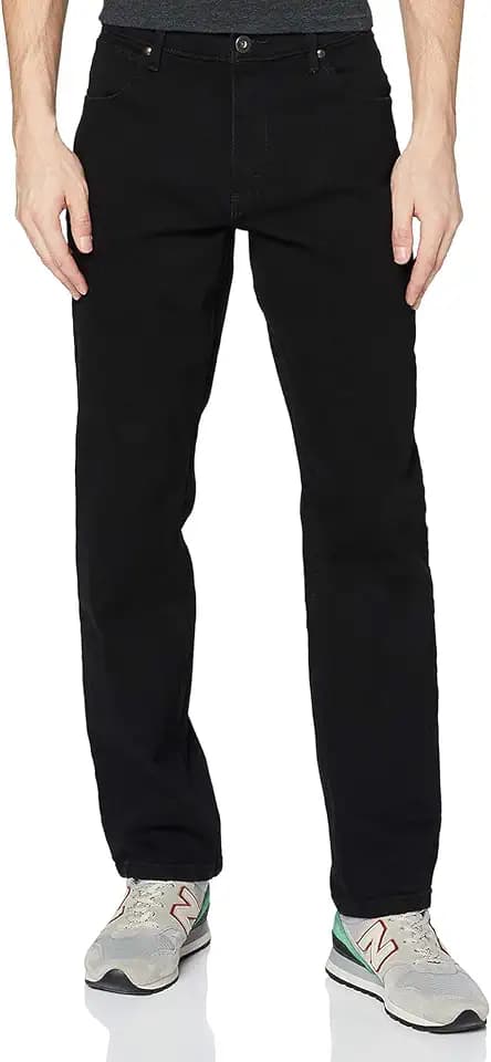WRANGLER Herren Jeans Straight - Mid Waist - Regular Fit - Blau Schwarz W30-W44