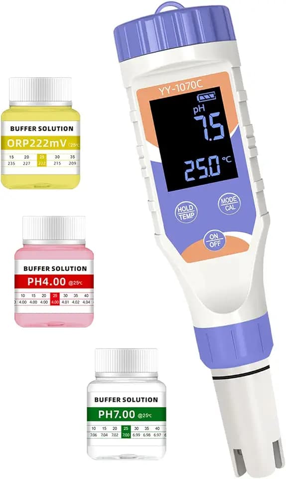 7-in-1 Digital Pool Water Tester pH and Chlorine for Pools & Spas