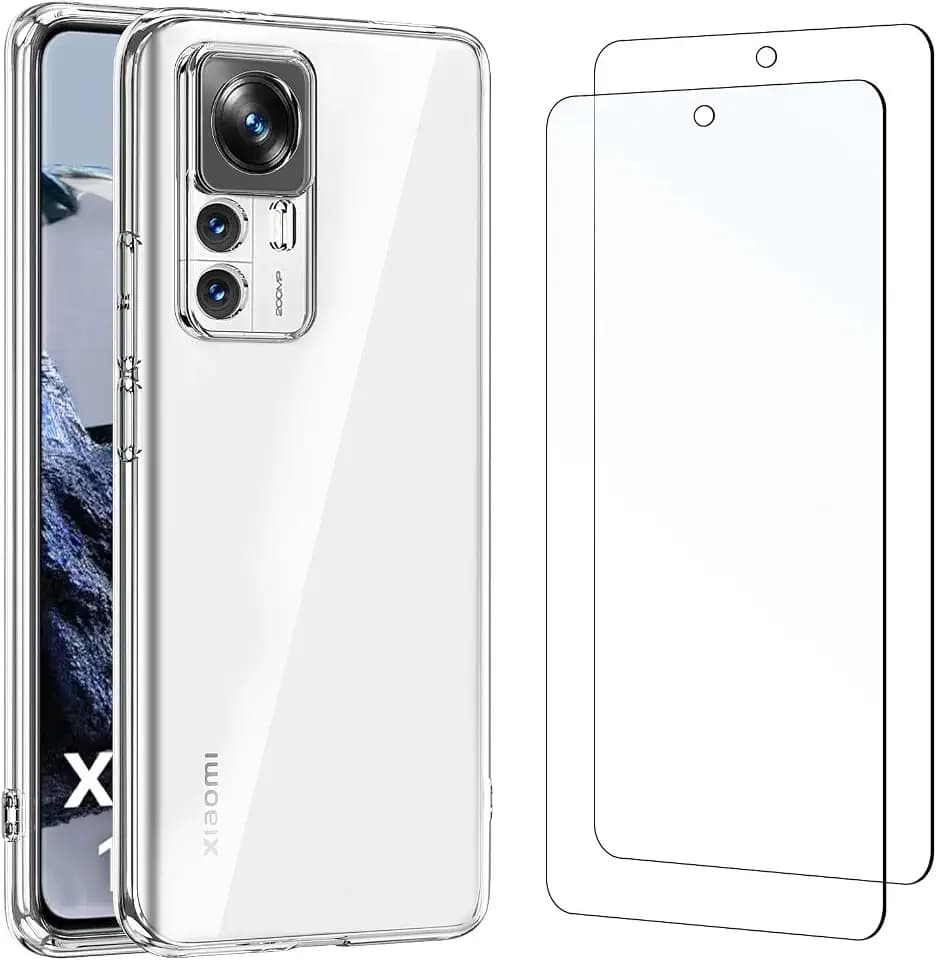 NEW'C für Xiaomi 12T Pro Hülle Case + 2X Panzerglas Schutzfolie
