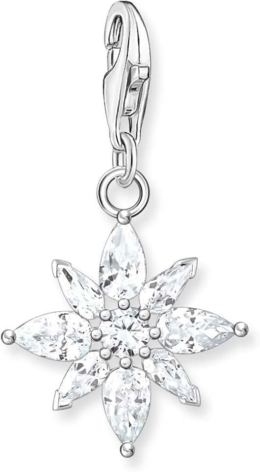THOMAS SABO Damen Charm-Anhänger Stern & Mond Charm Club 925 Sterling Silber 1794-051-14