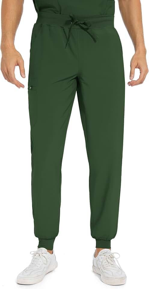 Scrub Pants for Men, Jogger Pants with 5 Pockets