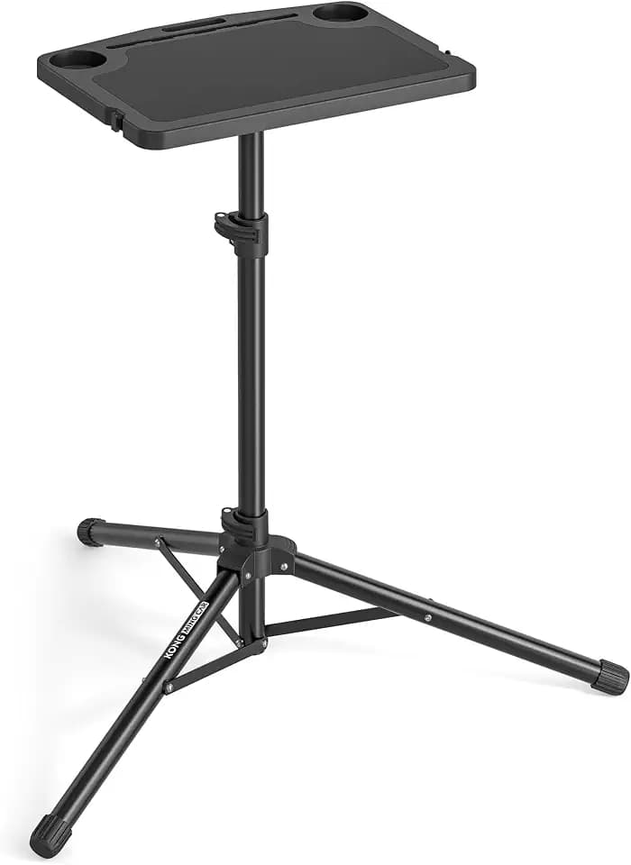 Indoor Cycling Desk - Foldable Tabletop with Non-Slip Surface - Adjustable Height Computer Stand, Bike Trainer & Treadmill Desks
