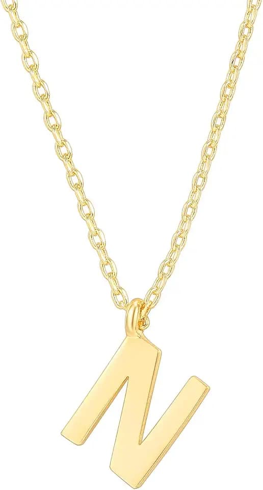 PAVOI 14K Gold Plated Initial Necklace | Letter Necklaces for Women