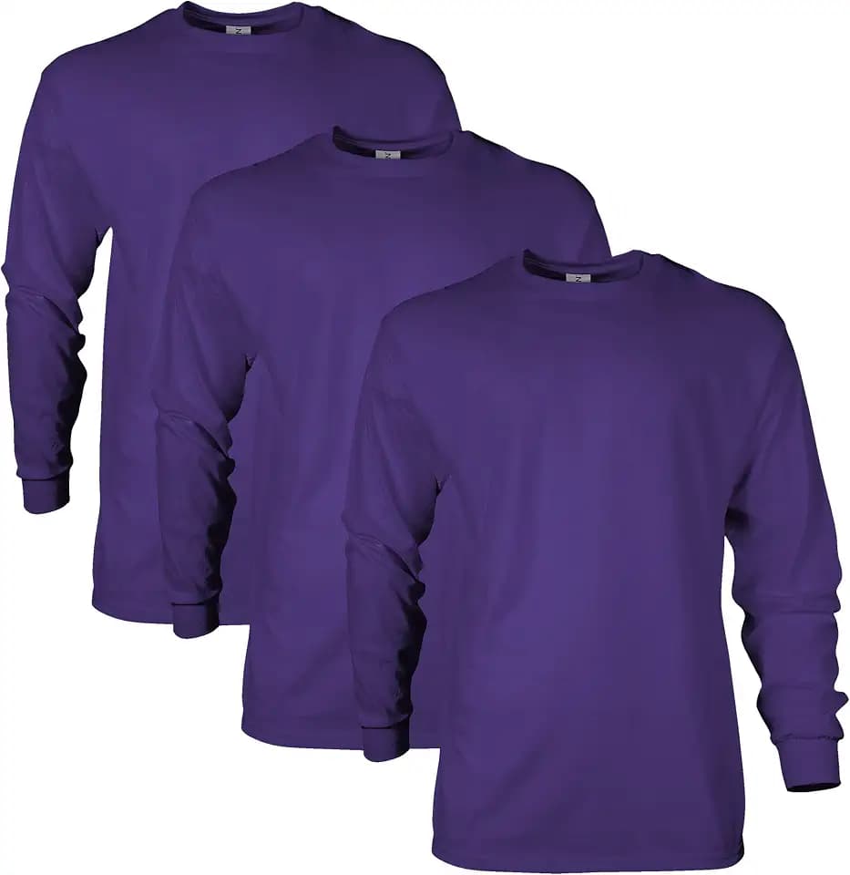 Gildan Adult Ultra Cotton Long Sleeve T-Shirt, Style G2400, Multipack
