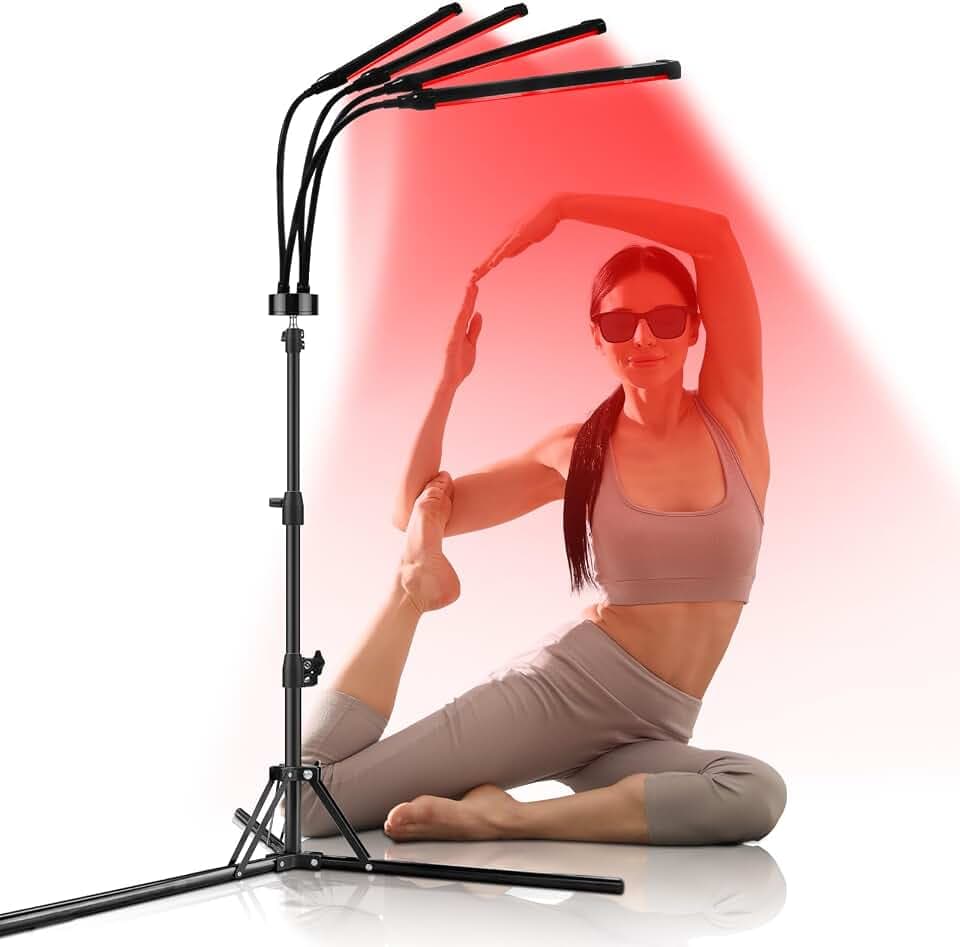 Rotlichtlampe, Rotlichter mit Stativ, 360° Drehung Red Lights mit Timer für den ganzen Körper (660 NM & 850 NM & 940 NM)