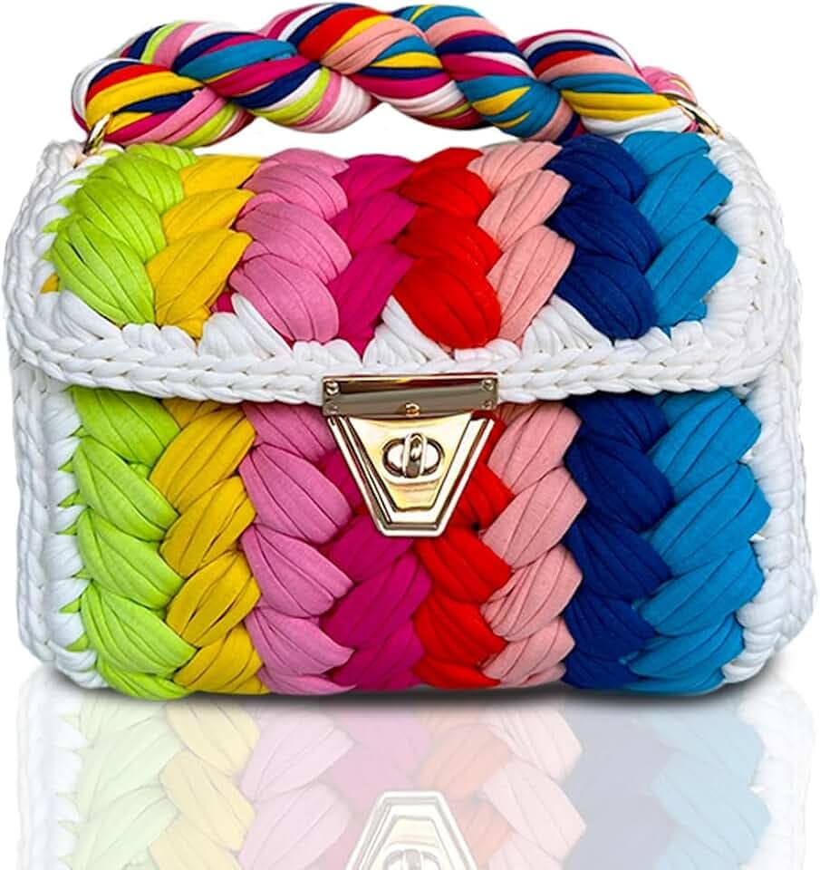 Evening Clutch Bag for Women, Handmade Crochet Wedding Party Purse, Small Flap Formal Crossbody Handbag Evening Clutch