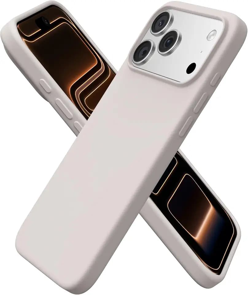 ORNARTO for iPhone 17 Pro Max Case, Liquid Silicone, Stone Gray