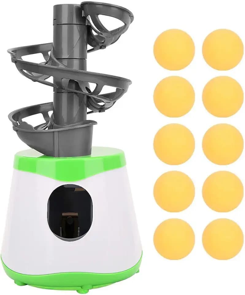 Keenso Tischtennis Ballmaschine, tragbare ABS Automatische Tischtennis Roboter Trainer Automatische Pong Ball Wurfmaschine mit 10 Bällen