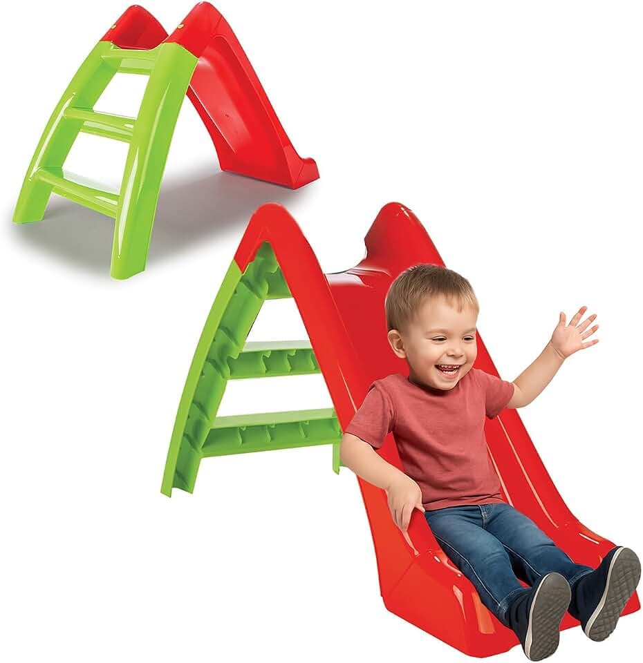 JAMARA 460265 - Kinderrutsche Happy Slide – Indoor-Outdoor geeignet, handliche Größe, leichte Montage