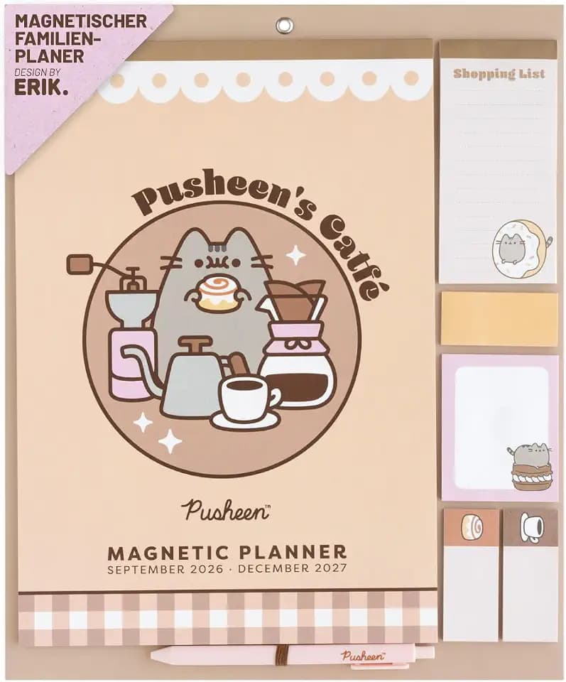 Grupo Erik Pusheen Cat Kalender 2027 Familienplaner Magnetisch Wandkalender