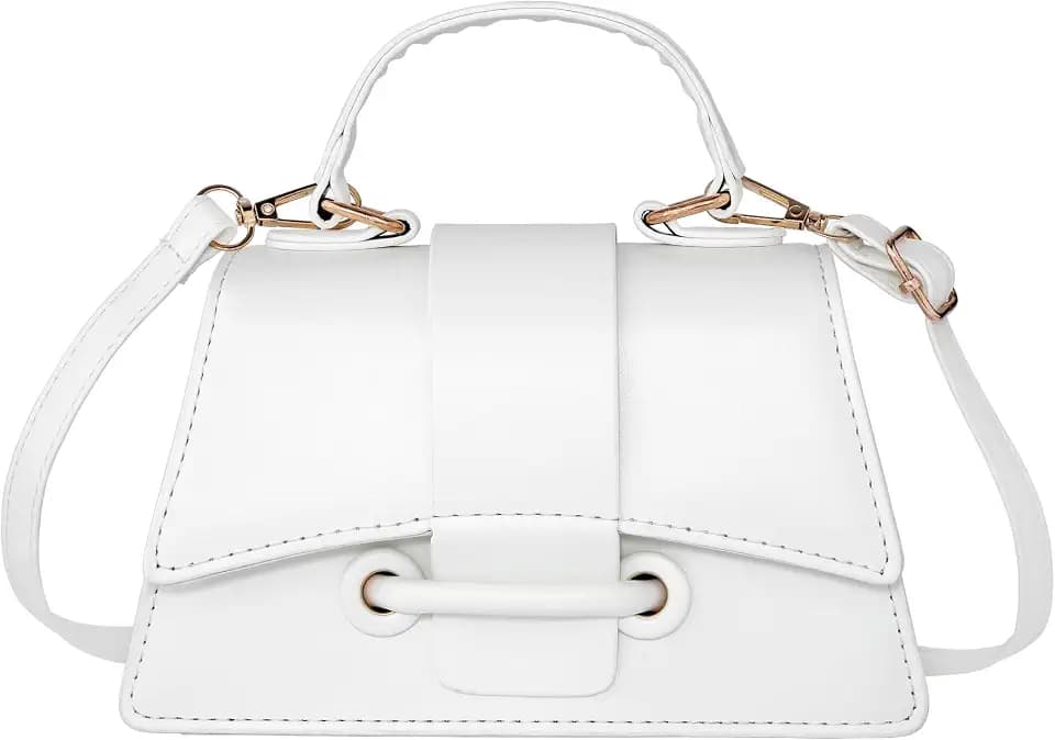 Ayliss Micro Mini Crossbody Handbag Women's Purse Clutch Cute Mini Trendy Bag Top Handle PU Leather Shoulder Bag
