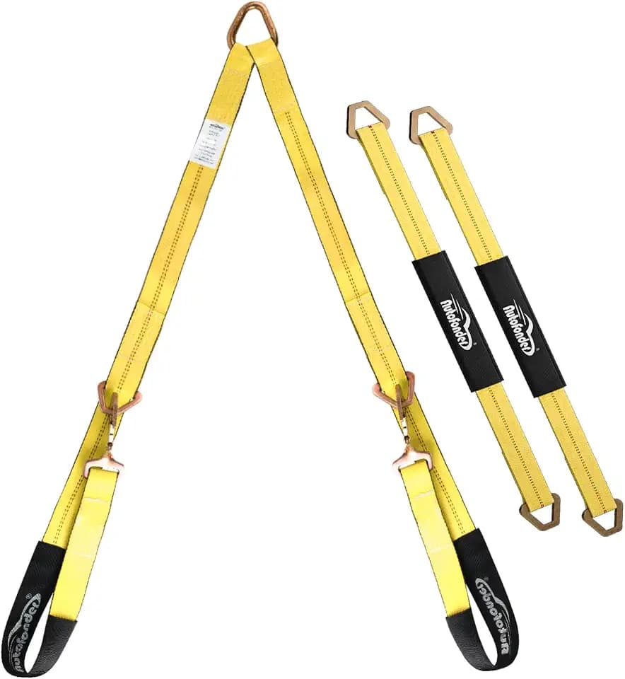 2" x4' V-Bridle Strap with Cordura Sleeve and 2"x36" Axle Straps
