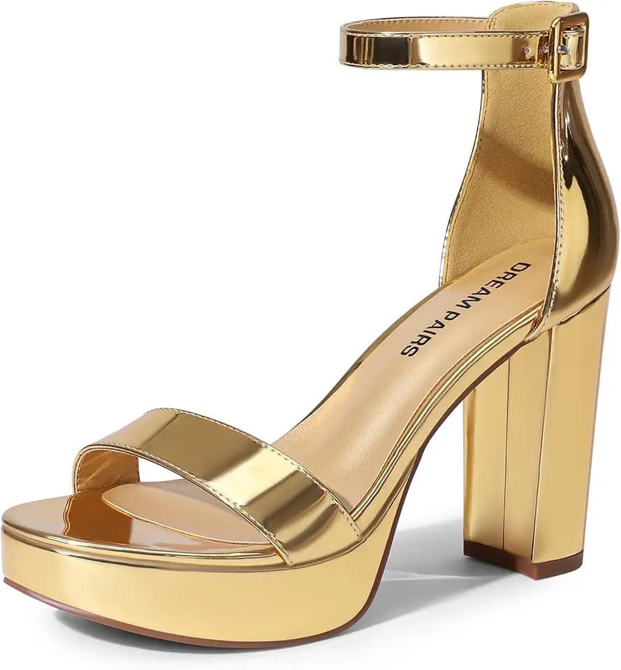 DREAM PAIRS Women's Comfort Platform Chunky Heel Sandals