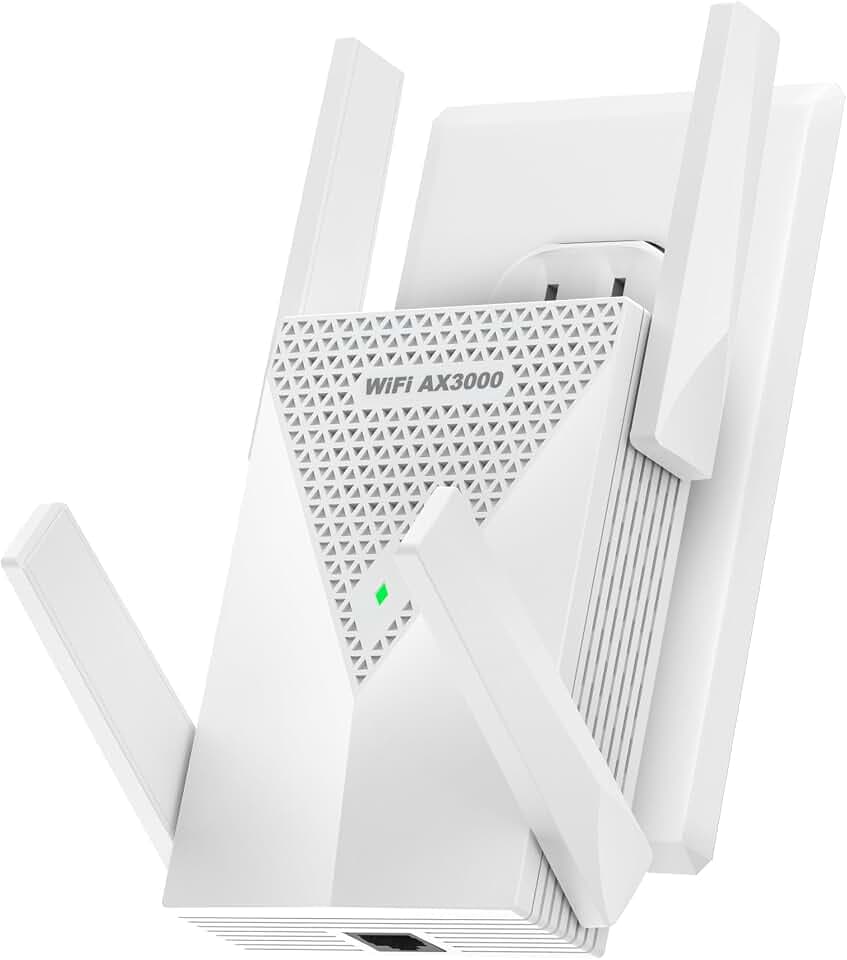 2026 AX3000 WiFi6 Extender Signal Booster, 2400Mbps Dual-Band Internet Extender WiFi Booster Up to 22880 Sq.ft & 150+ Devices, WiFi Range Extender with Ethernet Port