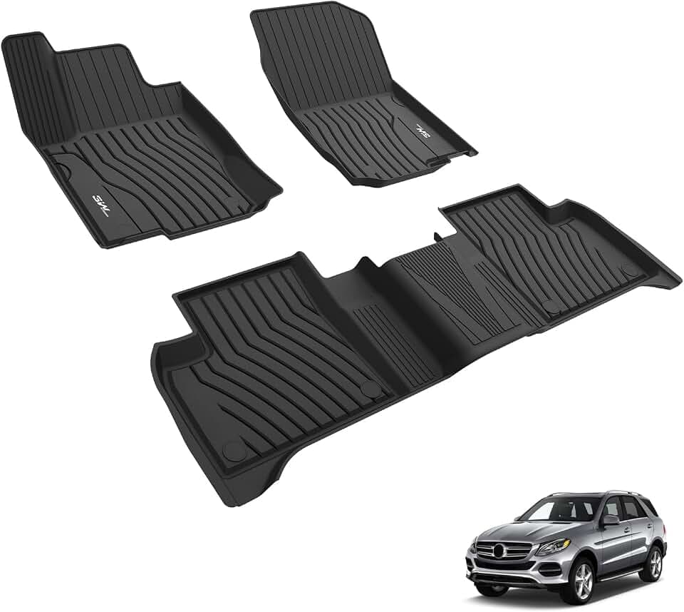 3W Fußmatten für Mercedes Benz GLE W166 2016-2019, Nicht für Coupe