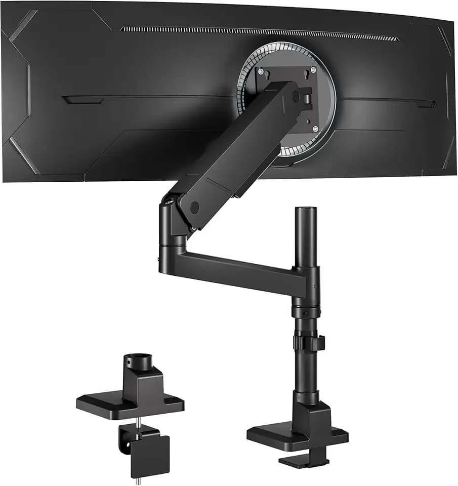 monTEK Heavy Duty Monitor Halterung mit hoher Säule für 17-45 Zoll mit 16kg