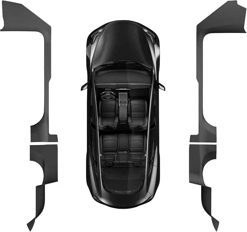 LUCKEASY Front & Rear Door Sill Protectors for Model Y Juniper 2025+